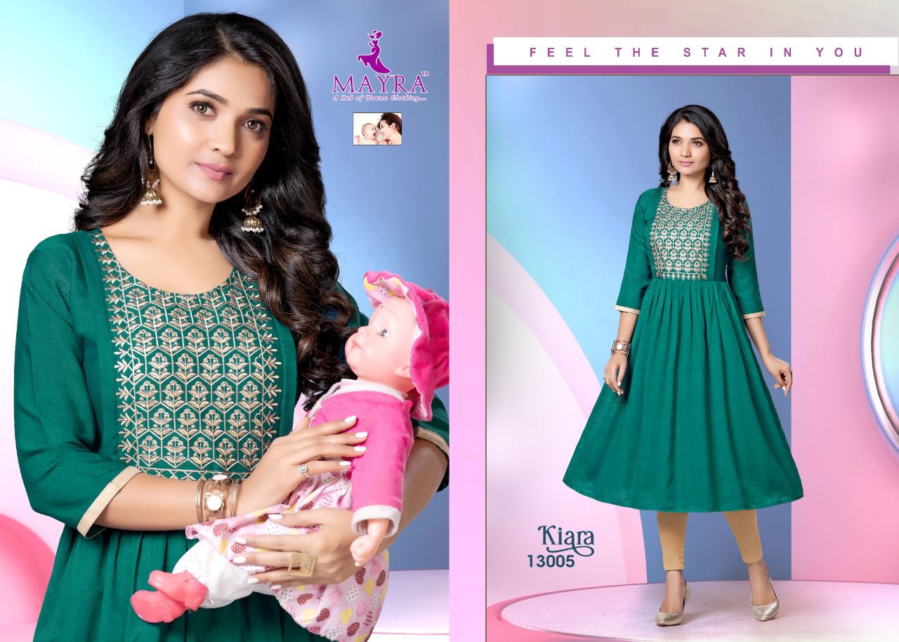 Mayra Kiara 2 Rayon Printed Regular Wear Latest Anarakli Kurti Collection
